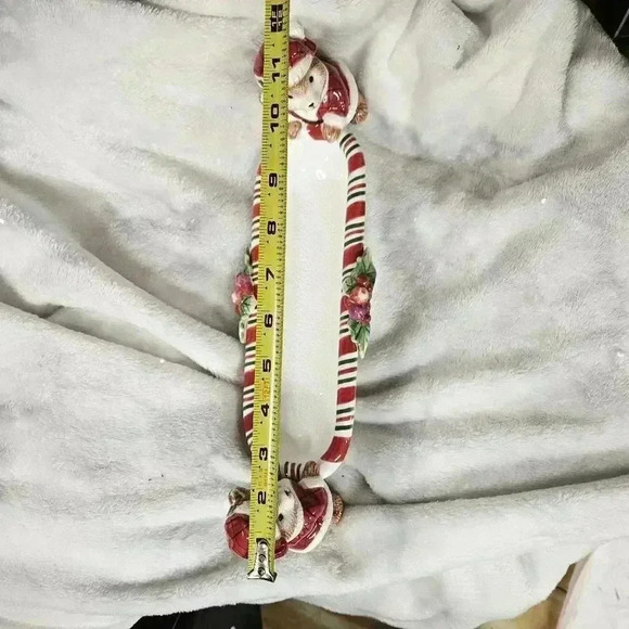 FITZ & FLOYD Peppermint Teddy Cracker Tray - Picture 7 of 9